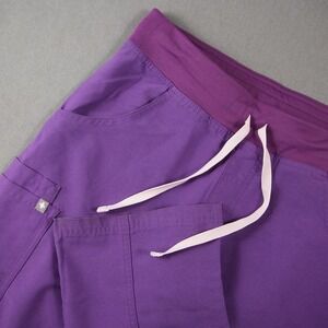 FIGS Kade Cargo Scrub Pants Women S Petite Purple Straight Leg T21004P